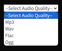 select audio format